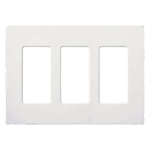 Tapa Color Blanco para interruptor o dimmer Lutron, 3 gang, limpio y moderno