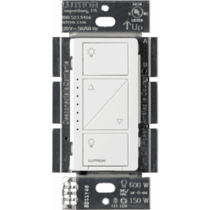 (Caseta Wireless) Atenuador, aumenta/disminuye intensidad de Iluminación, requiere cable neutro. 250W LED /1000 INC/HAL