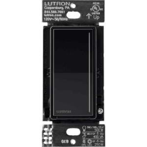 (RadioRa3) Atenuador táctil Sunnata Dimmer PRO color negro brillante , requiere cable neutro / soporta 250W LED