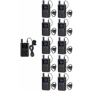 Kit para guía turístico de 1 transmisor y 10 receptores