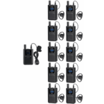 Kit para guía turístico de 1 transmisor y 10 receptores