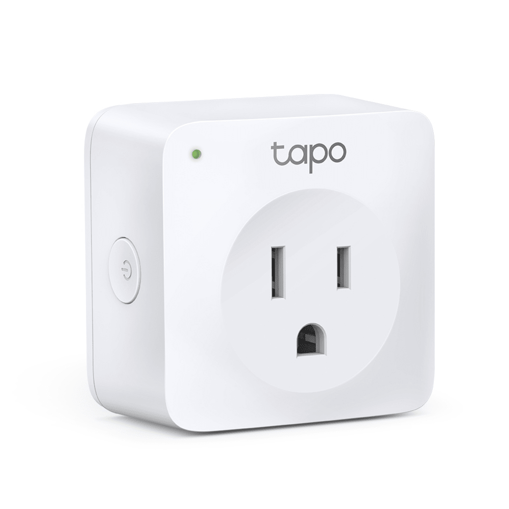 Mini tomacorriente inteligente Wi-Fi, 100 - 120V~, 50/60Hz, 15.0A, compatible con Amazon Alexa y Google Assistant, color blanco.