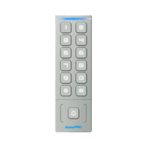 Teclado Autónomo / Diseño Slim Metálico / 1000 Tarjetas y Contraseñas /  Exterior IP65 / Lector de Tarjetas Prox EM / Salida Wiegand