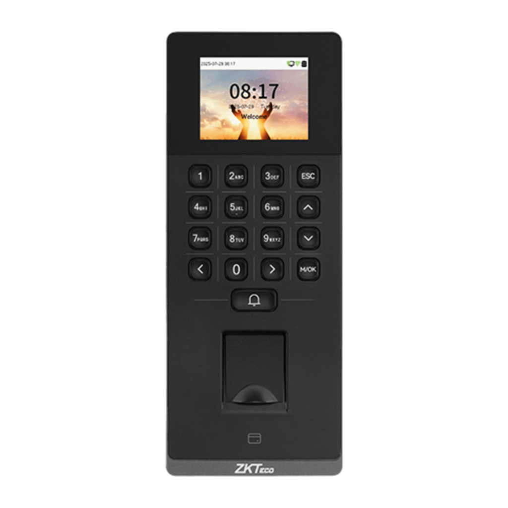 Terminal Biométrico F34 Lite / Huella Digital / Tarjeta RFID / Contraseña / 2.4" Pantalla Color / 10,000 Huellas / 10,000 Tarjetas / Protocolos BEST-PUSH / Ethernet-WiFi / Control de Acceso-Asistencia