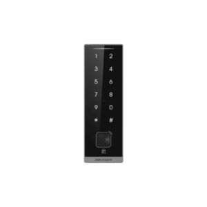 Teclado Esclavo con Lector de Tarjetas Virtuales Bluetooth y Códigos QR / Tarjetas MIFARE y PROX EM / Contraseñas / RS-485 Wiegand OSDP / Frecuencias 13.56 MHz y 125 KHz / Autenticación Tarjeta PIN QR Bluetooth / Táctil