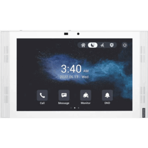 MONITOR COLOR BLANCO DE 10" IPS LCD / CERTIFICADO POR GOOGLE PLAY STORE / ANDROID 12 OS / WI-FI 6 / POE /  SIP / ENTRADAS DE ALARMA / ADMINISTRACIÓN 100 EN LA NUBE