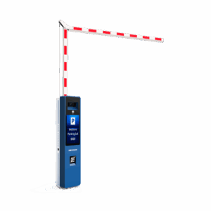 Barrera Vehicular IZQUIERDA Todo en Uno / Brazo Articulado Incluido de 4 mts / Cámara ANPR Integrada / Boton de Ayuda / Pantalla LCD / Apertura en 4 segundos