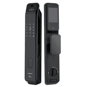 Cerradura Inteligente / Reconocimiento de Venas de la Palma / Reconocimiento Facial / Huella Dactilar / Video Intercom Bidireccional / Wi-Fi 2.4 GHz / App NGTeco Home / Auto Apertura y Cierre / Timbre Integrado / Aluminio / Puerta 45-60 mm (1.77-2.36 in)