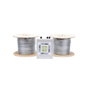 Cable Sensor Perimetral IRONCLAD / 610 m (2,000 ft) / 2 Zonas / Cerca Ciclónica / Sin Falsas Alarmas por Viento / Tarjeta LPU400 / Calibración por Software