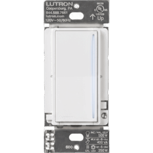 (RadioRa3) Atenuador  táctil Sunnata Dimmer PRO color blanco, requiere cable neutro / soporta 250W LED