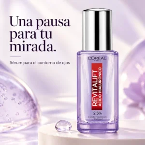 L'Oréal Paris Revitalift Filler Sérum de Ojos con Ácido Hialurónico + Cafeína – 15 ml