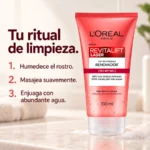 L'Oréal Paris Revitalift Laser Gel Limpiador Facial Renovador con Pro-Retinol – 150 ml - Imagen 2