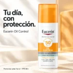 Eucerin Sun Face Oil Control Protector Solar Facial Toque Seco FPS 50+ – 50 ml - Imagen 3