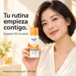 Eucerin Sun Face Oil Control Protector Solar Facial Toque Seco FPS 50+ – 50 ml - Imagen 2
